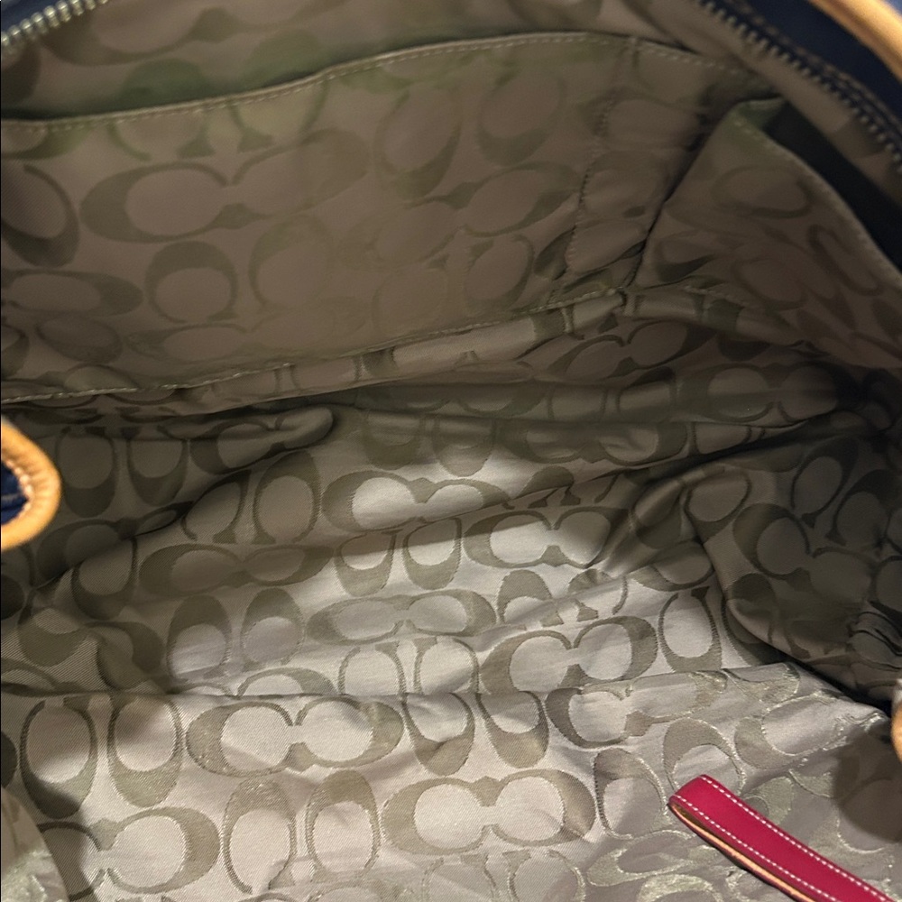 Coach Vintage Hampton Blue Denim Weekender Tote - Picture 7 of 16